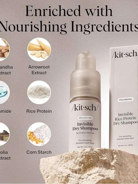 kitsch Invisible Dry Shampoo with Rice Protein — New, 1 ounce - Picture 3 of 3